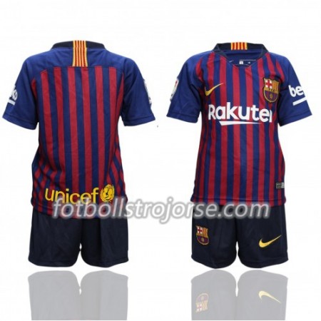 FC Barcelona Matchtröjor Barn Hemma Fotbollströja 2018-2019